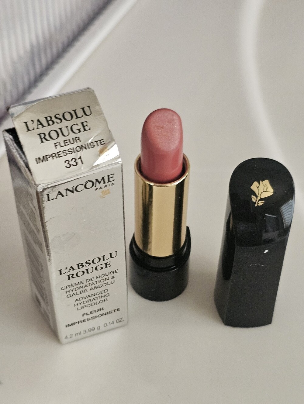 Lancôme L'Absolu Rouge Hydrating Lipstick – 331 Fleur Impressionniste ☆ RARE ☆